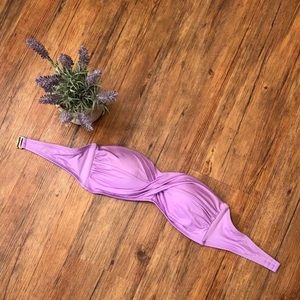 Purple strapless bikini top